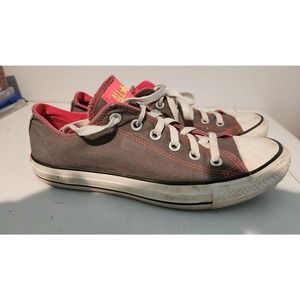 🔥Converse all star Womens 10 129052f tongue dark grey/Pink